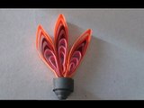 Quilling Made Easy # How to make shaded petal of a flower using hair comb -Paper comb quilling_20