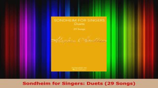 Read  Sondheim for Singers Duets 29 Songs Ebook Free