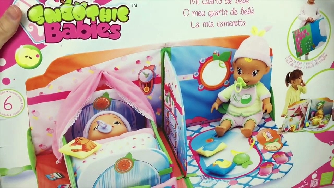 Smoothie Babies My Nursery Baby Dolls Crib & Bathroom Mi cuarto de bebé Smoothie Babies Ba