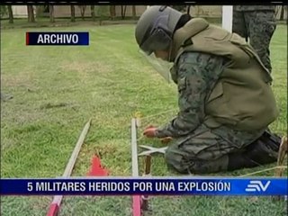 Militares resultaron heridos al destruir mina en frontera con Perú