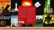 Read  Conservation Linking Ecology Economics and Culture Ebook Free