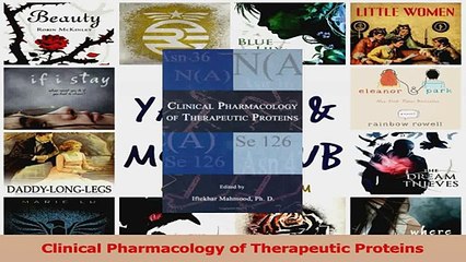 Clinical Pharmacology of Therapeutic Proteins PDF