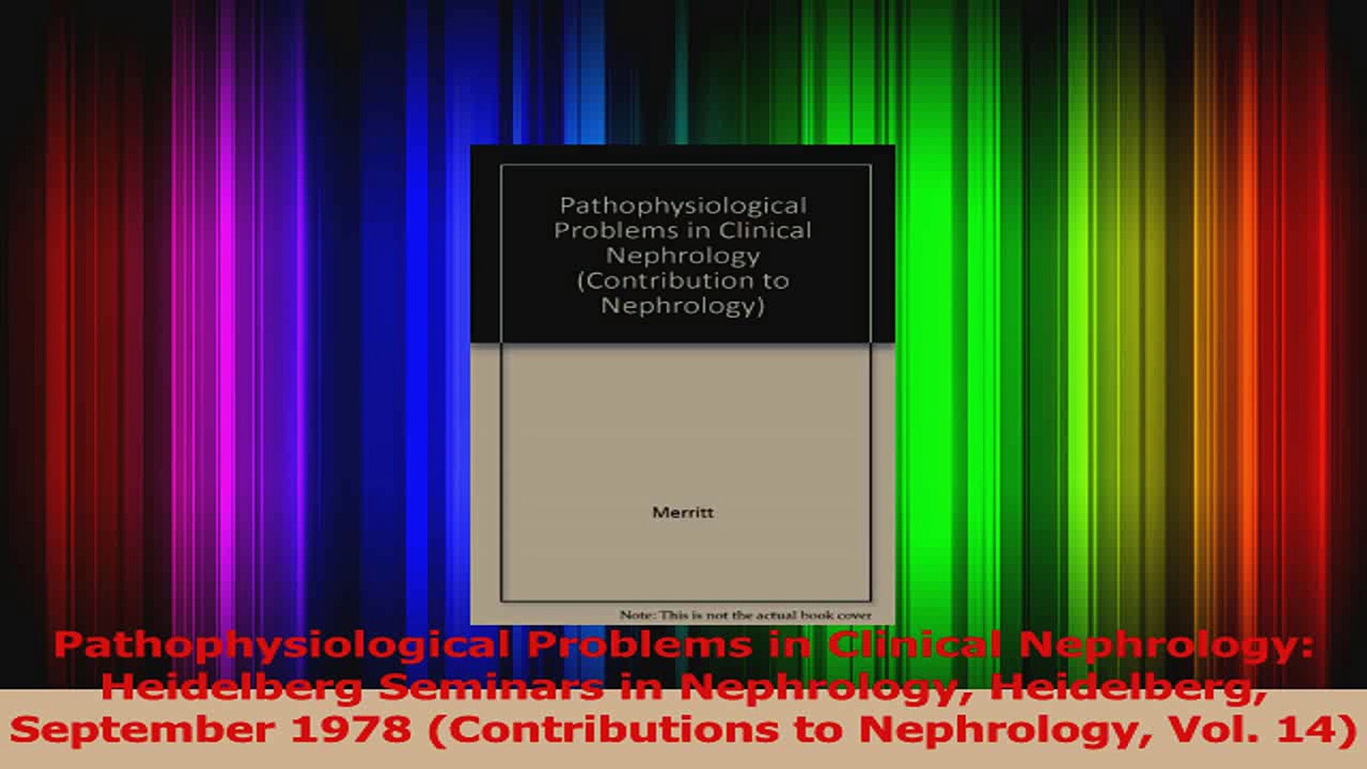 ⁣Pathophysiological Problems in Clinical Nephrology Heidelberg Seminars in Nephrology Read Online