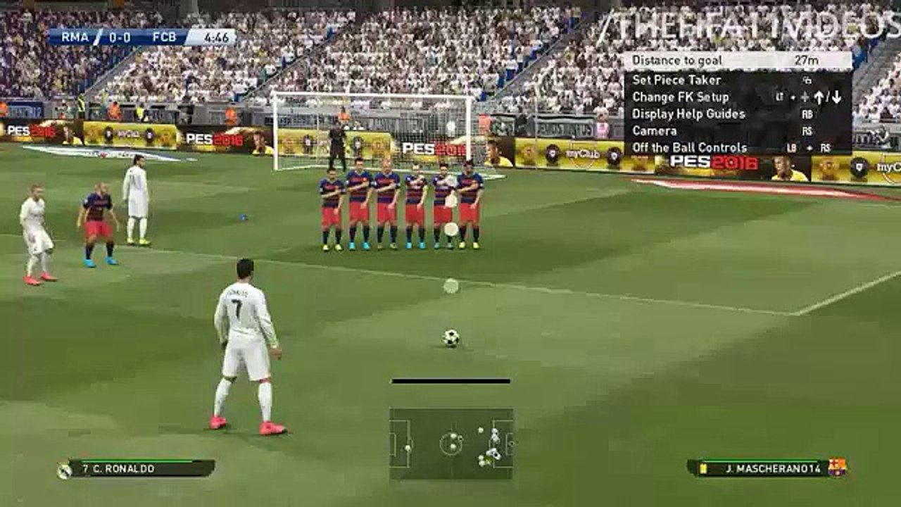 PES 2016 FREE KICK TUTORIAL - 3b