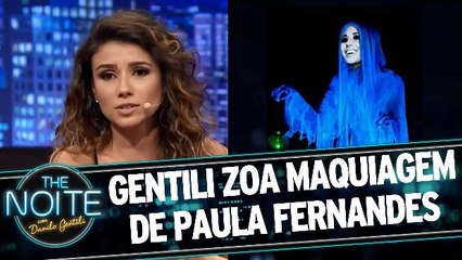 Danilo Gentili zoa maquiagem de Paula Fernandes