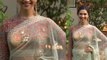 Deepika Padukone Looks Gorgeous & Beautiful in Anju Modi Saree During Promotion Of Upcoming Bollywood Movie Bajirao Mastani - Bollywood Gossip