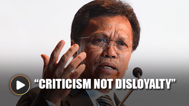 Shafie: Criticism not a sign of disloyalty