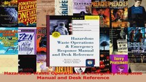 Read  Hazardous Waste Operations  Emergency Response Manual and Desk Reference Ebook Free