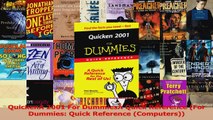 Read  QuickenÂ 2001 For DummiesÂ Quick Reference For Dummies Quick Reference Computers Ebook Free