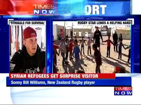 Rugby Star Sonny Bill Williams Visits Syrian Refugee Camp