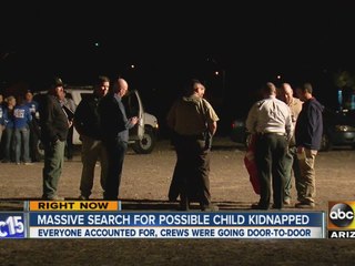 Massive search effort in Waddell for possible child abduction