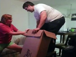 Man Tries to Squeeze Into A Box