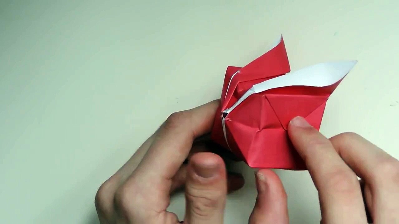 Easter Origami Inflatable Bunny. ( Easy Instructions) (Full HD