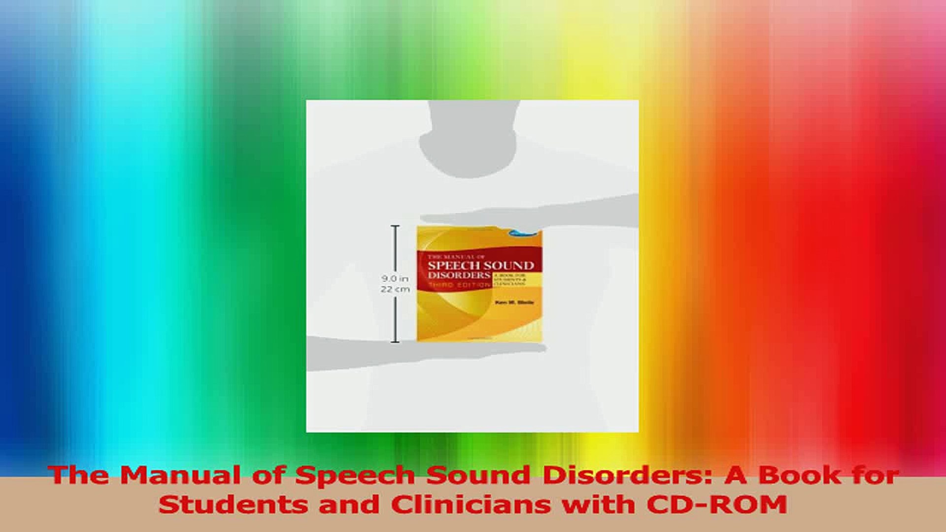 ⁣The Manual of Speech Sound Disorders A Book for Students and Clinicians with CDROM Read Online