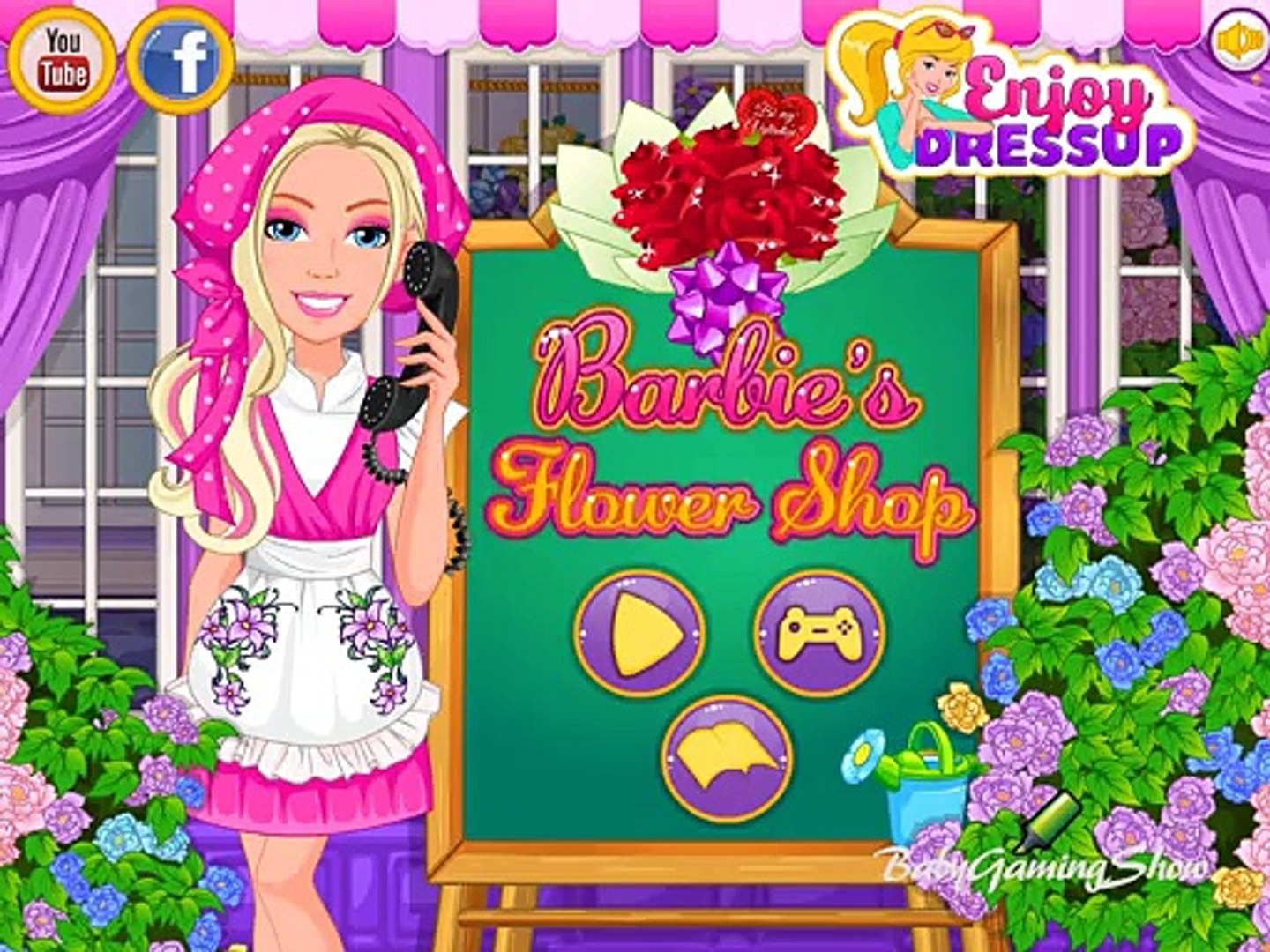 barbie flower shop