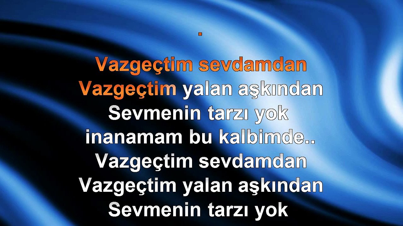Tolga Taş - Vazgeçtim - (2012) TÜRKÇE KARAOKE