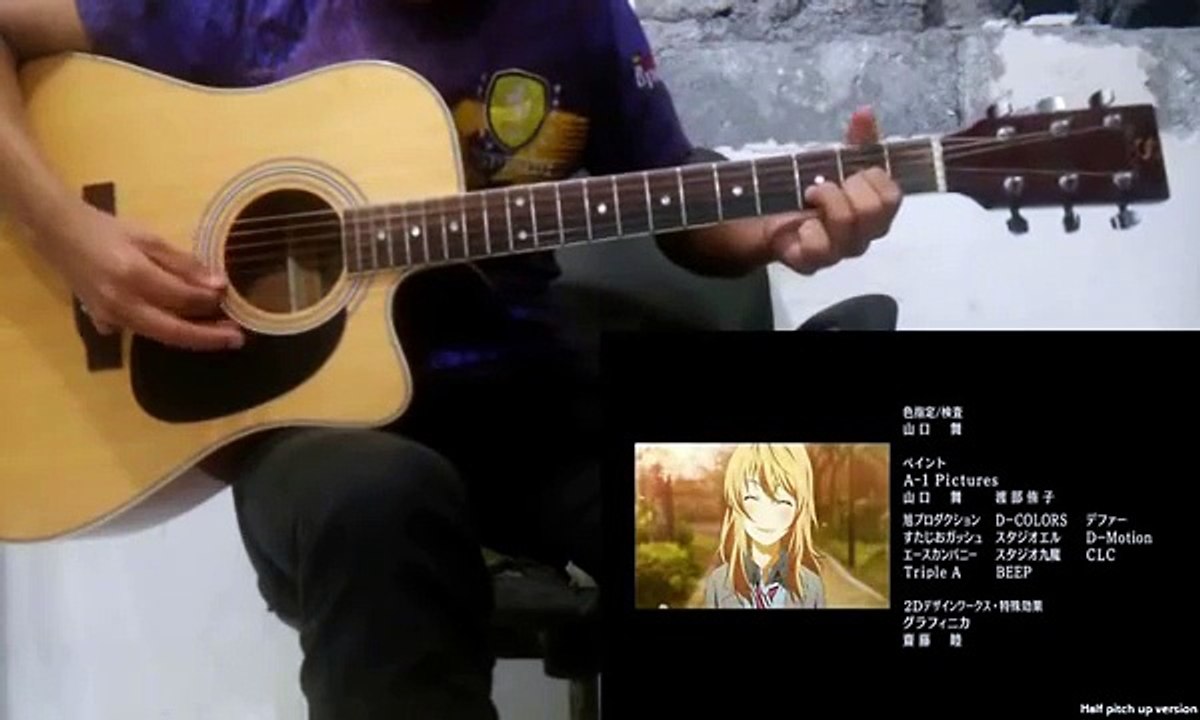 Shigatsu wa Kimi no Uso Ep. 22 ED 2 Final [Orange (Acoustic Ver.)] guitar cover 【Acordes