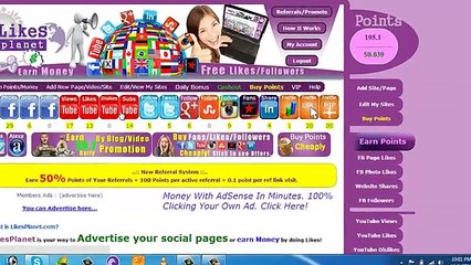 earn money with likes planet