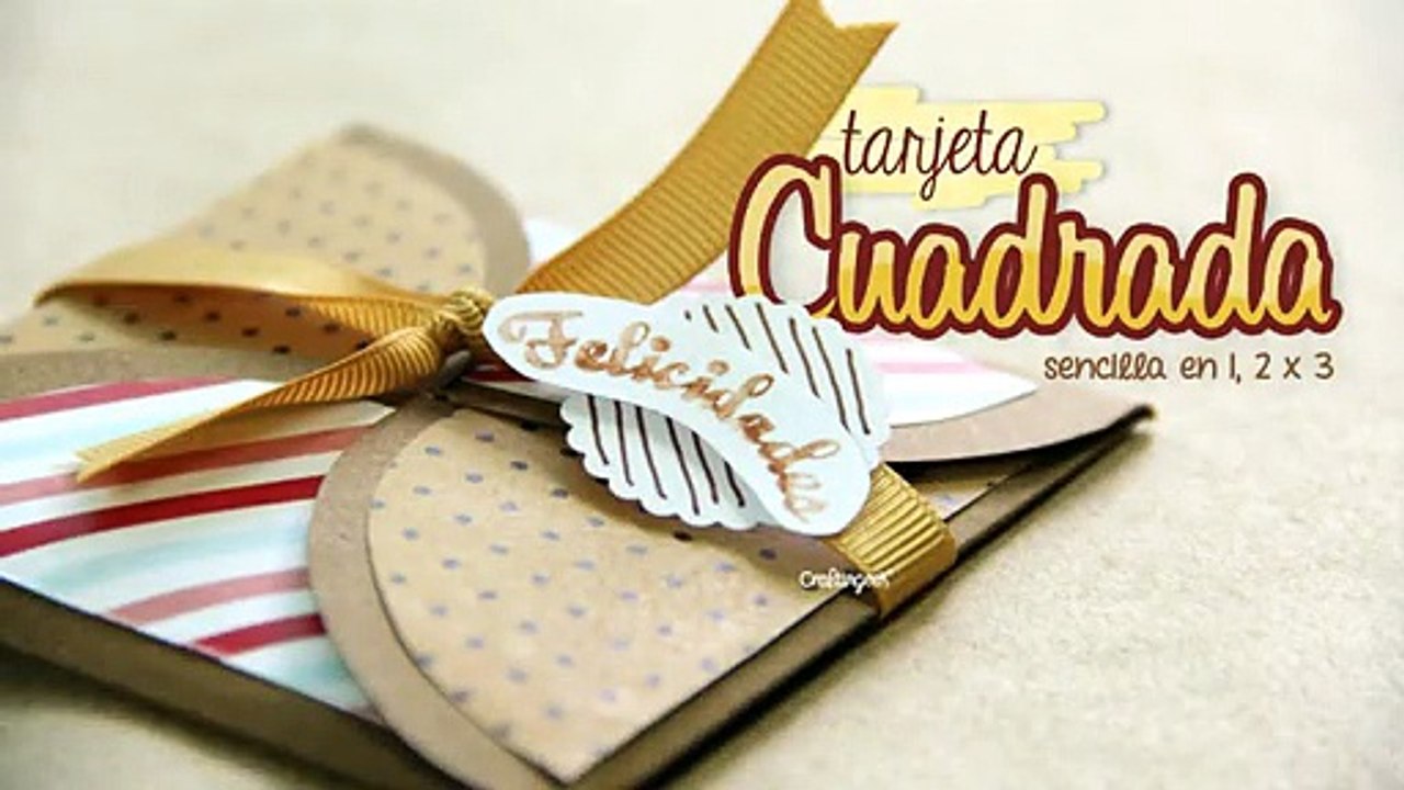 Tarjeta Cuadrada sencilla en 1, 2 x 3   #TutoCG...