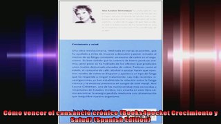 Cómo vencer el cansancio crónico Books4pocket Crecimiento y Salud Spanish Edition