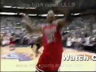 DENNIS RODMAN celebrates VICTORY at 1998 Championship vs. Utah Jazz