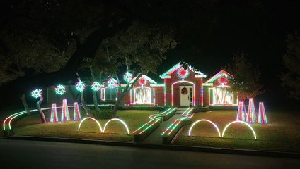 Une maison s'illumine au rythme du dubstep