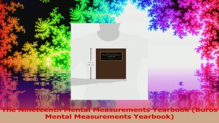The Nineteenth Mental Measurements Yearbook Buros Mental Measurements Yearbook PDF