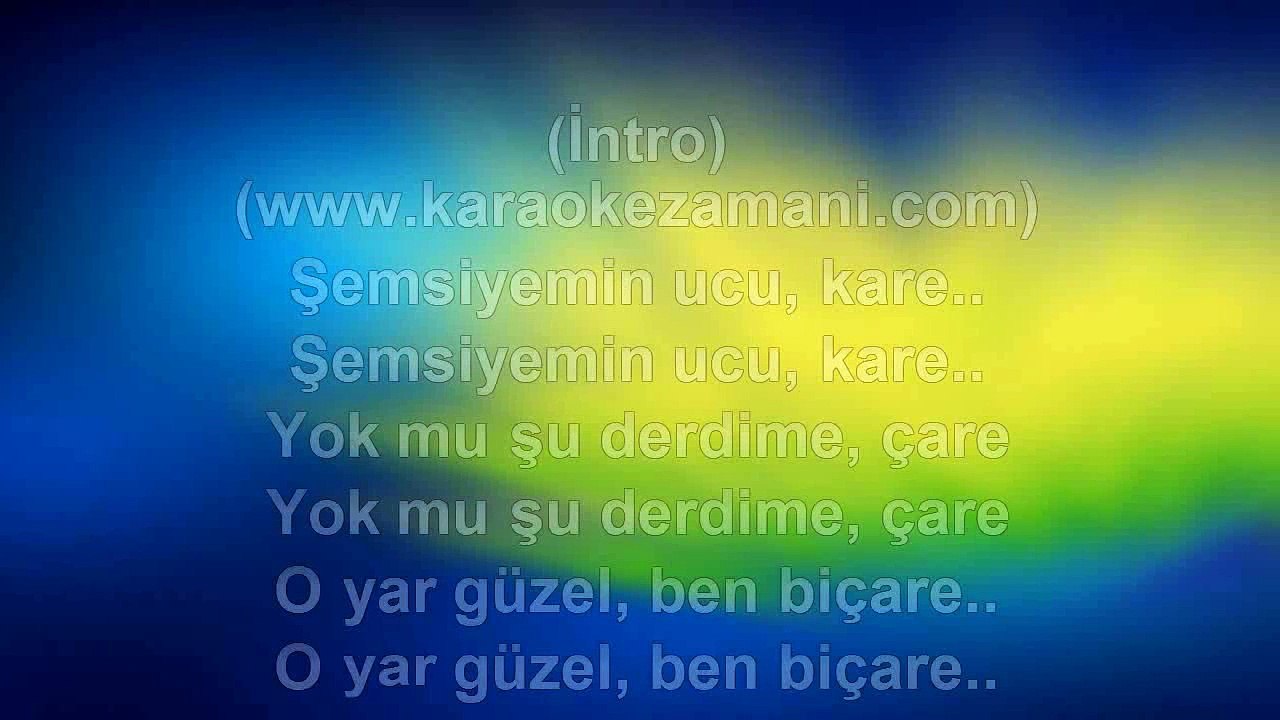 Turgay Başyayla - Şemsiyemin Ucu Kare - 2014 TÜRKÇE KARAOKE