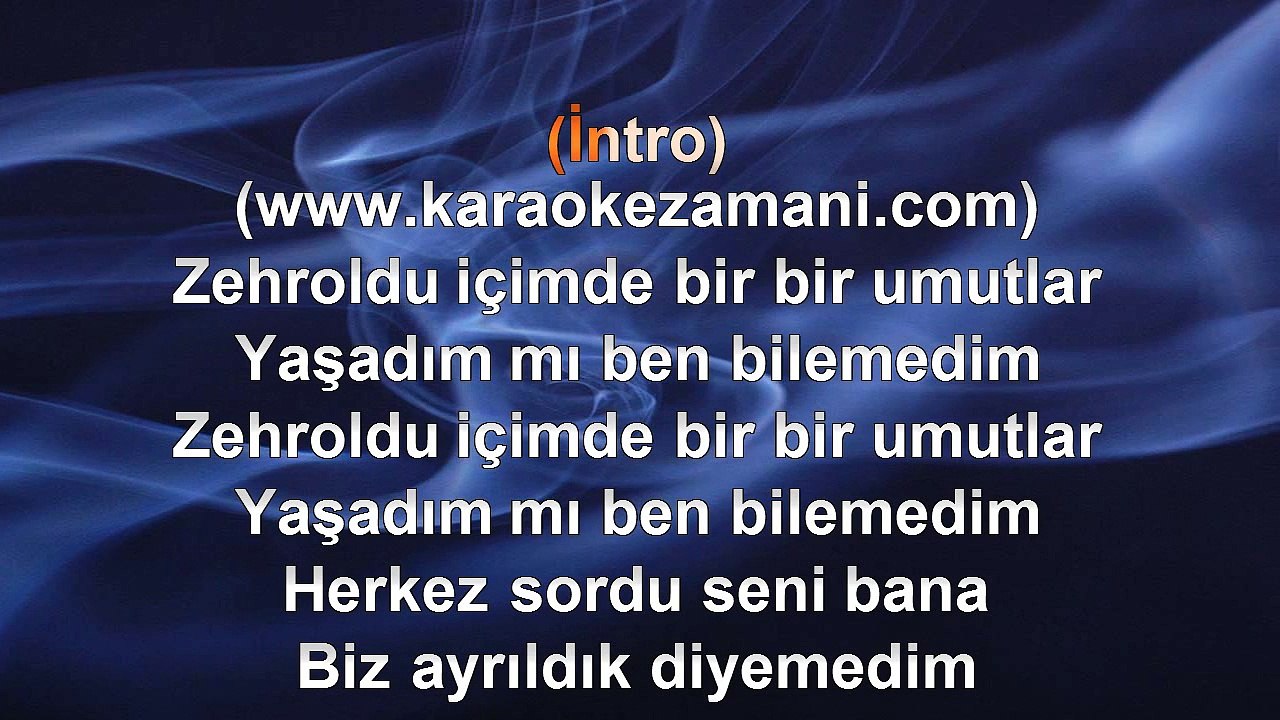 Ümit Besen - Diyemedim - 1998 TÜRKÇE KARAOKE