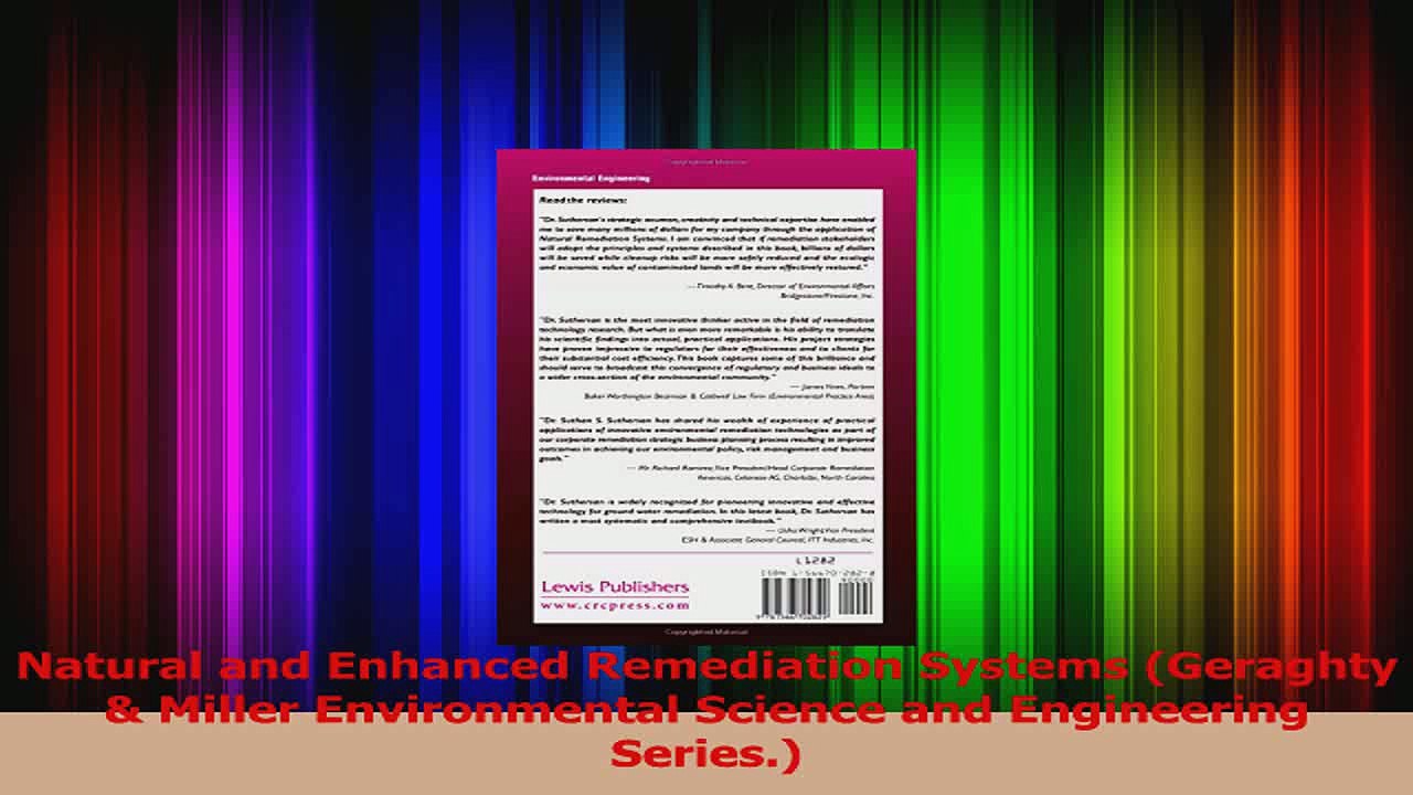PDF Download  Natural and Enhanced Remediation Systems Geraghty  Miller Environmental Science and Download Online