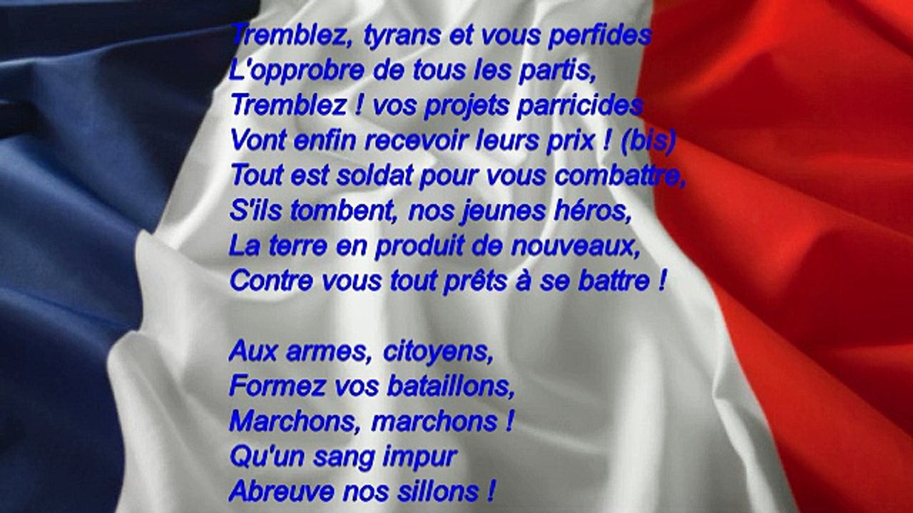 La Marseillaise : version dite officielle - 7 couplets