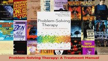 ProblemSolving Therapy A Treatment Manual PDF