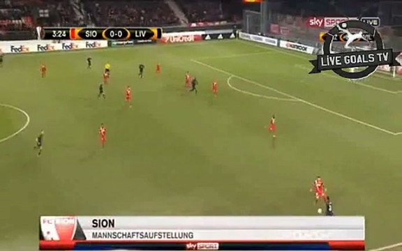 Roberto Firmino Incredible Skills & Shot - FC Sion vs Liverpool F.C. - Europa League - 10.12.2015
