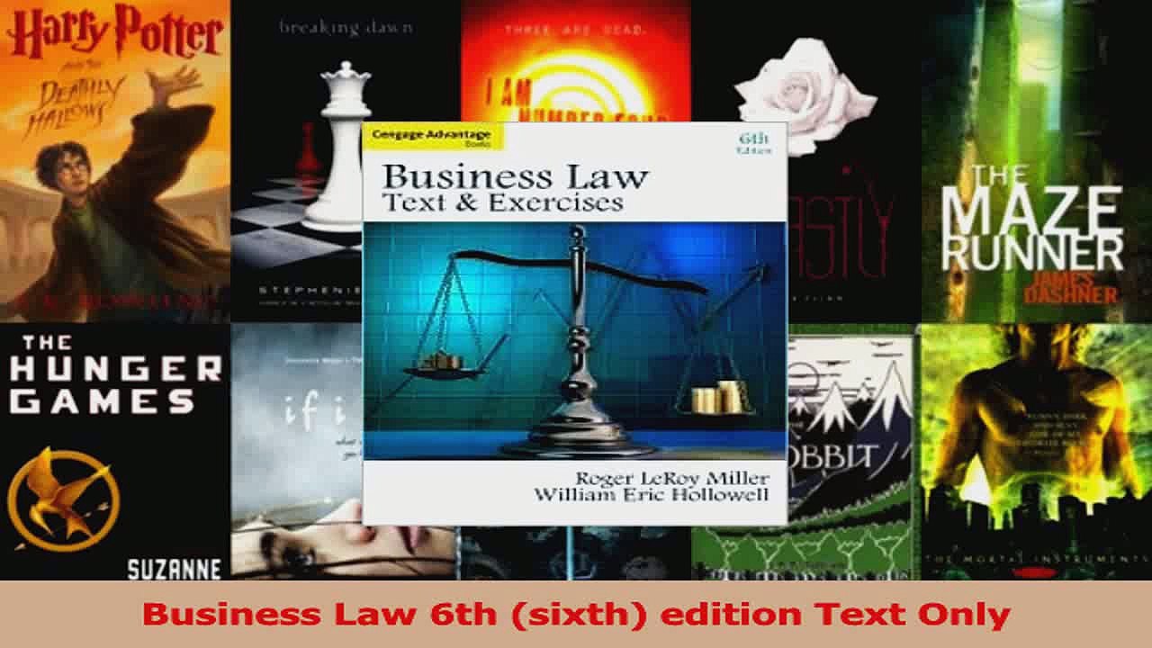 PDF Download  Business Law 6th sixth edition Text Only Download Full Ebook