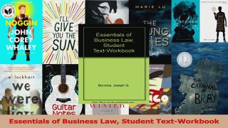 PDF Download  Essentials of Business Law Student TextWorkbook PDF Full Ebook