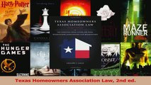 PDF Download  Texas Homeowners Association Law 2nd ed PDF Full Ebook