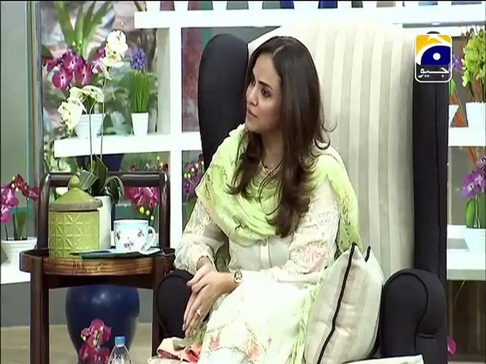Ushna in morning show with nadia khan