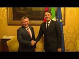 Roma - Renzi riceve a Palazzo Chigi il Re Abdullah II di Giordania (10.12.15)