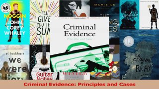 PDF Download  Criminal Evidence Principles and Cases PDF Online