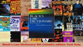PDF Download  Blacks Law Dictionary 9th nineth edition Text Only Download Online