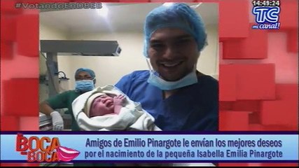 Amigos de Emilio Pinargote le envían los mejores deseos por el nacimiento de la pequeña Isabella Emilia Pinargote