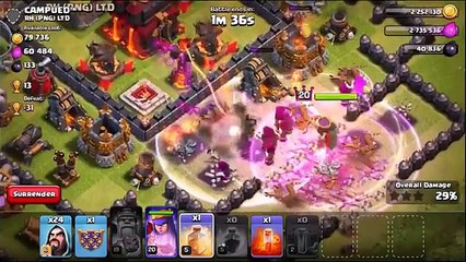 Clash Of Clans   ALL MAX WIZARD ARMY TROLL !!! THIS IS SO EPIC!