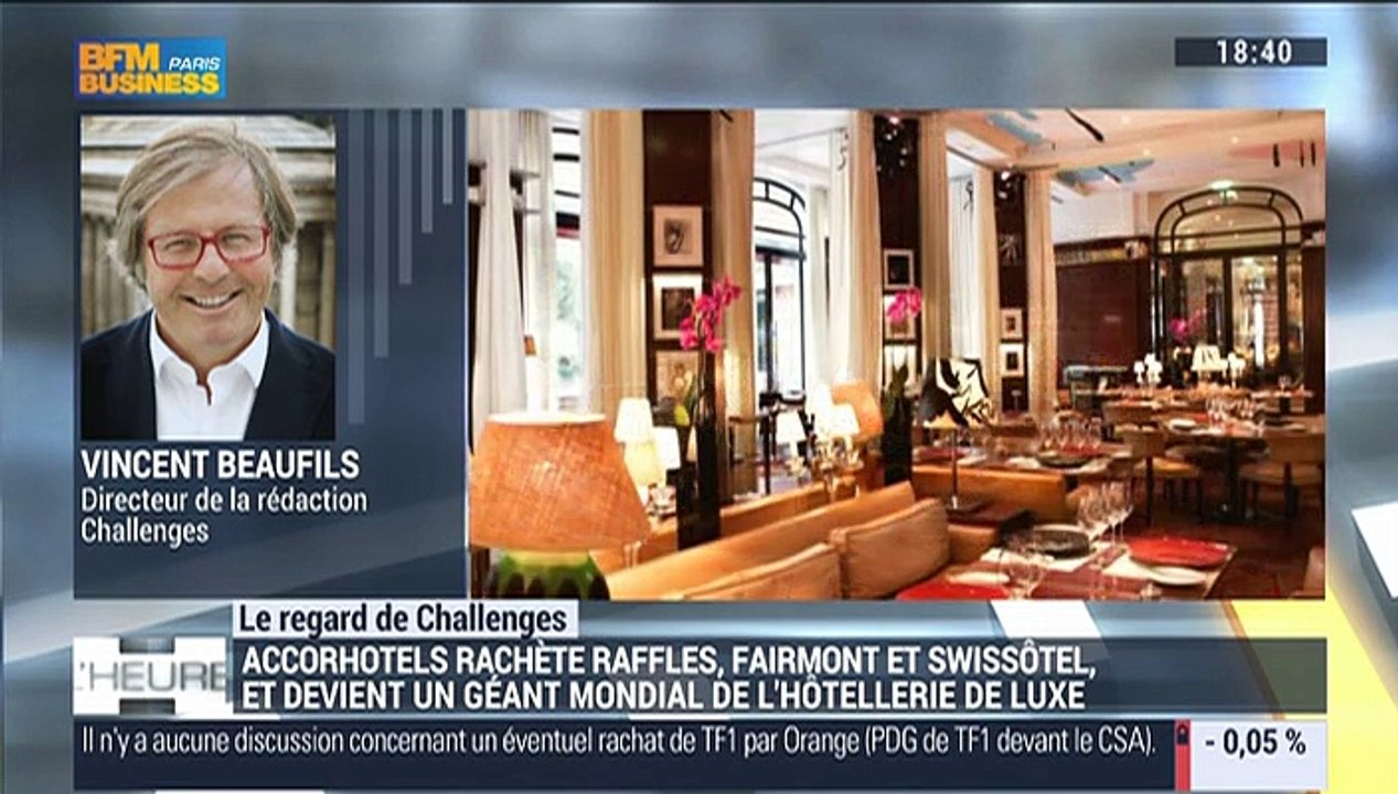 Le regard de Challenges: AccorHotels rachète FRHI et devient un géant mondial de l'hôtellerie de luxe - 10/12