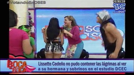 Lissette Cedeño recibió una sorpresiva visita en los estudios de DCEC