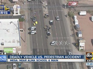 Pedestrian hit and killed by vehicle in Mesa