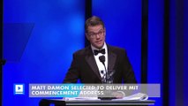 Matt Damon selected to deliver MIT commencement address