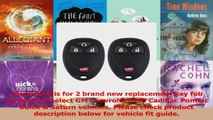 HOT SALE  2 New Keyless Entry 4 Button Remote Start Car Key Fobs for Select GM wFREE DIY