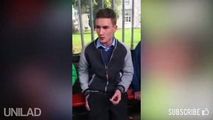 Irish Lad Freestyles At Bus Stop