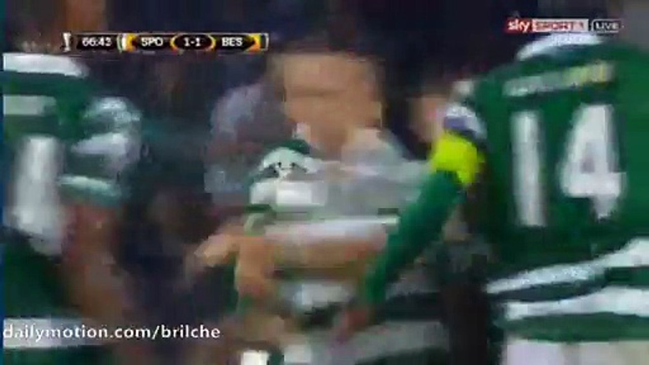 Islam Slimani Equalizer Goal Sporting CP 1 - 1 Besiktas Europa League 10-12-2015 HD