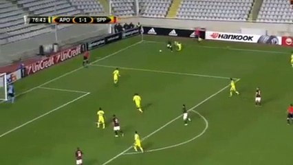 David Lafata Goal - APOEL 1 - 2	 Sparta Prague - 10/12/2015